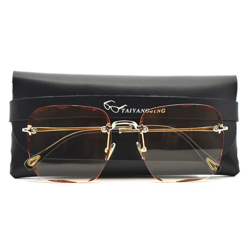Rimless UV400 High Quality Gradient Sunglasses