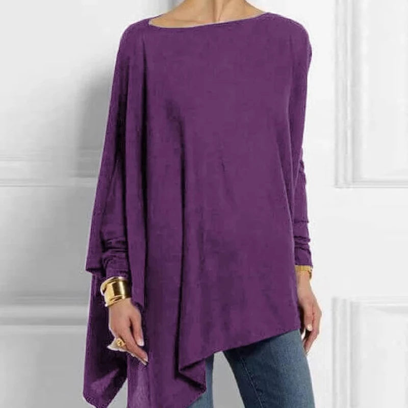 Cotton Long Sleeve Blouse Pullover