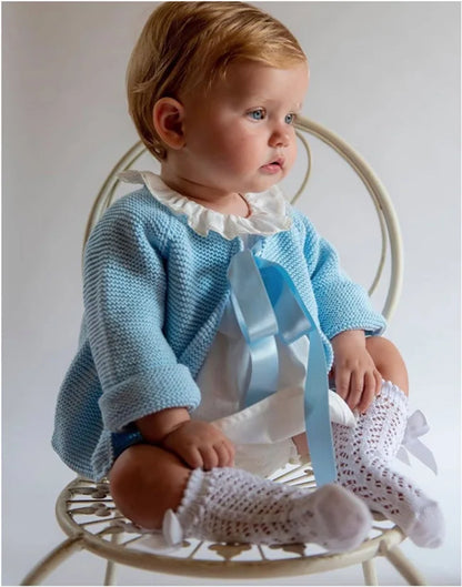 Baby Girls Toddlers Bow Long Soft Cotton Socks