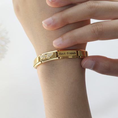 DANA Angle Wing Love Stainless Steel Bracelet