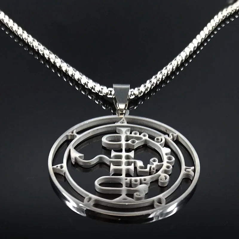 Sigeal Sigil De Lucifer Stainless Steel Satan Necklace
