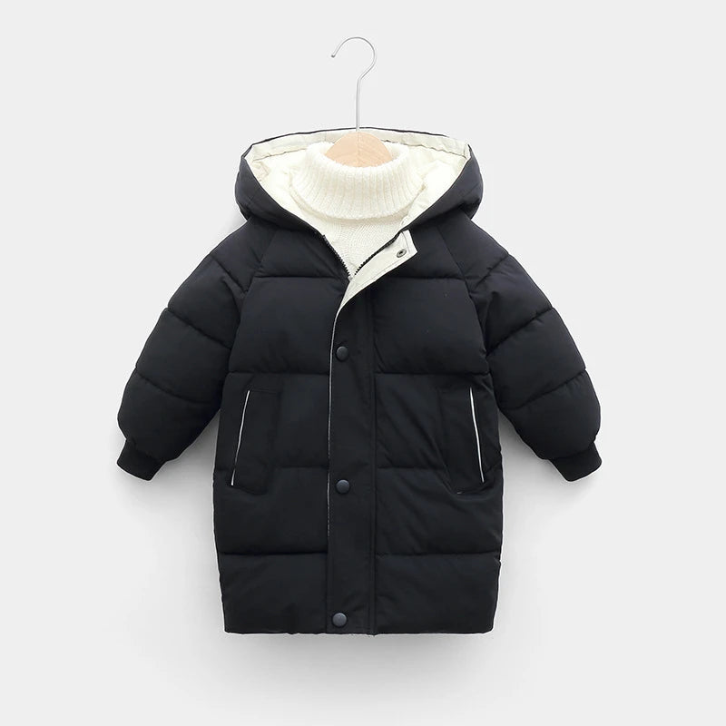 Down Long Outerwear Winter Autumn Teen Cotton -Padded Parka Coats