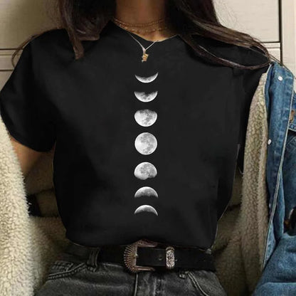 Moon Print T-shirts