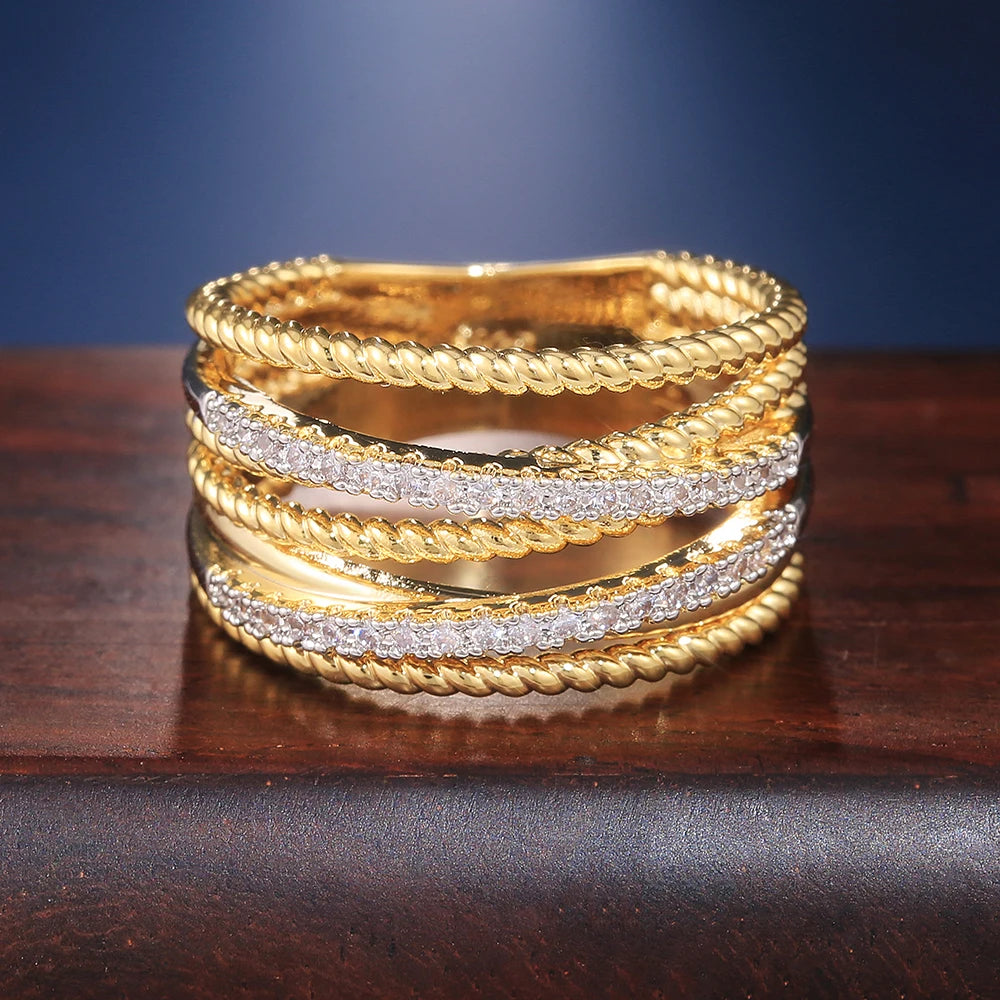 Twist Cross Finger Rin Classic Twine Rings