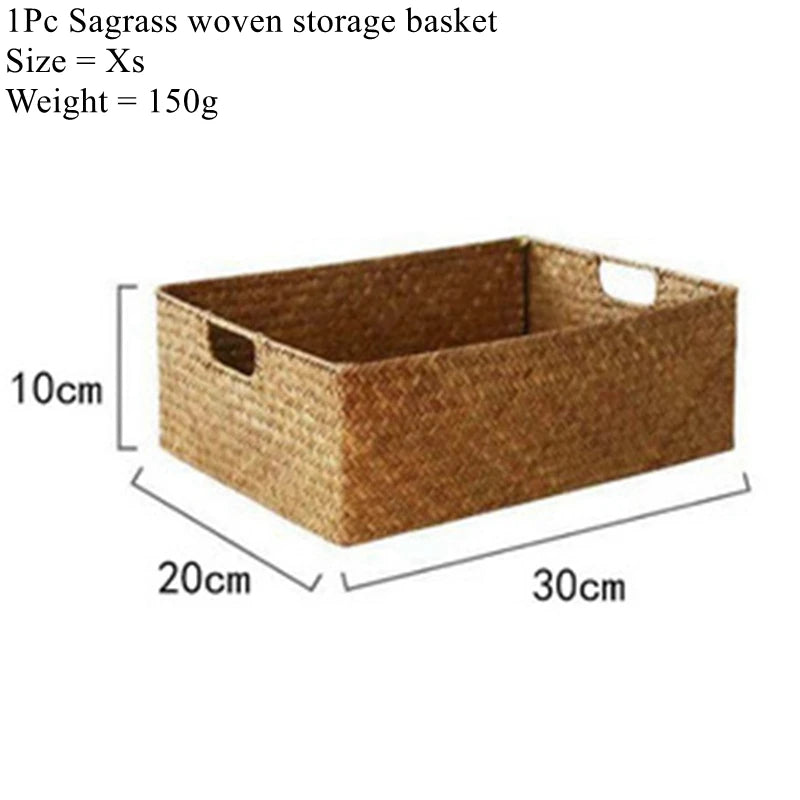 Large Woven Seagrass Basket Storage Container