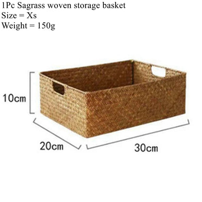 Large Woven Seagrass Basket Storage Container