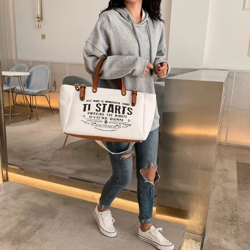 Canvas Large Capacity Shoulder Bag