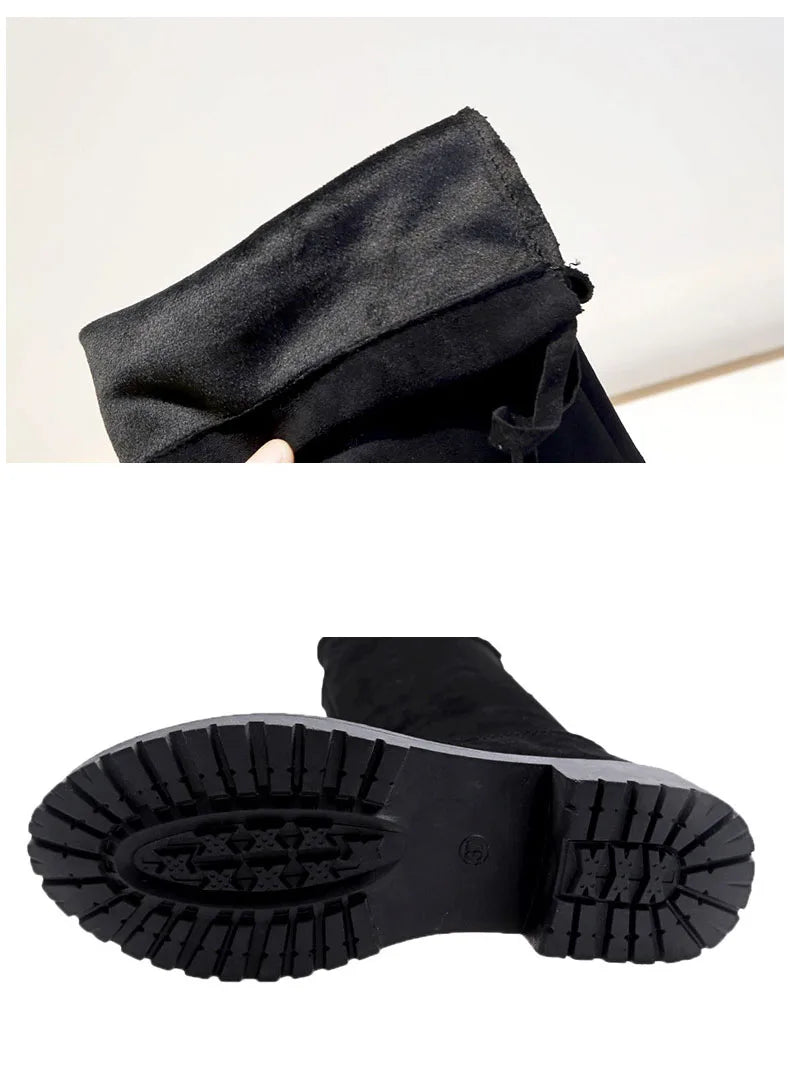 Suede Sexy High Heels Long Boots