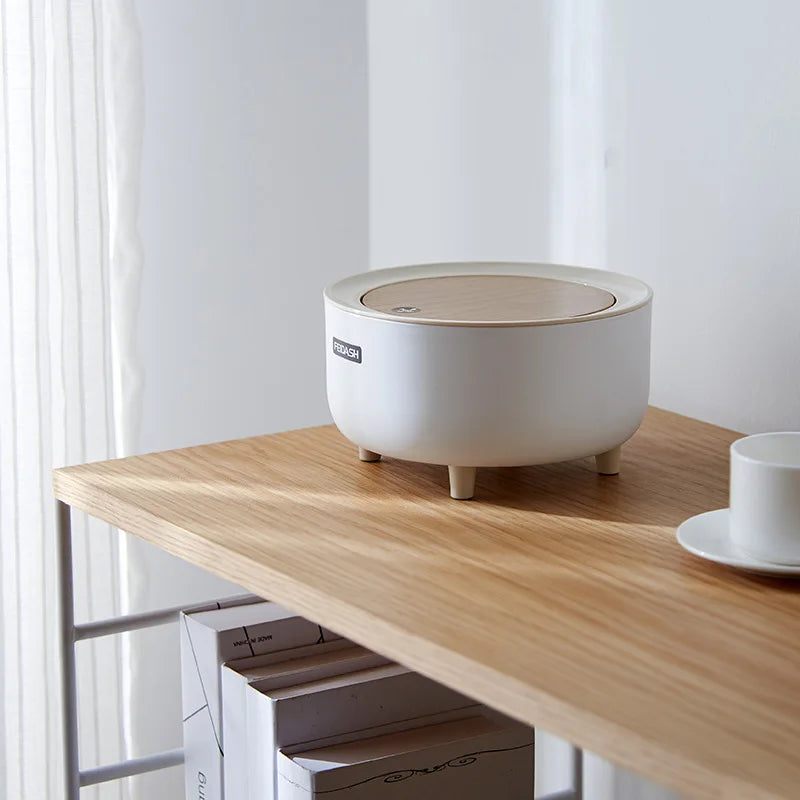 Japanese-style Mini Desktop Trash Can Simple Press