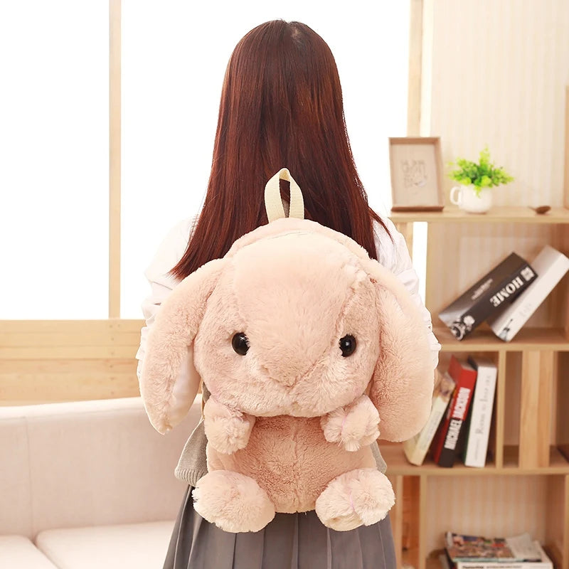Long Ear Rabbit Plush Bag Cute Doll KawaiiShoulder Backpack