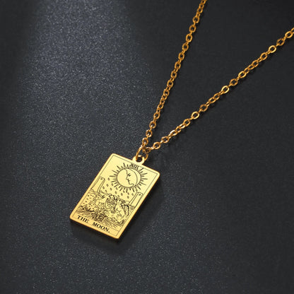 Stainless steel Classic Tarot Pendant Necklace