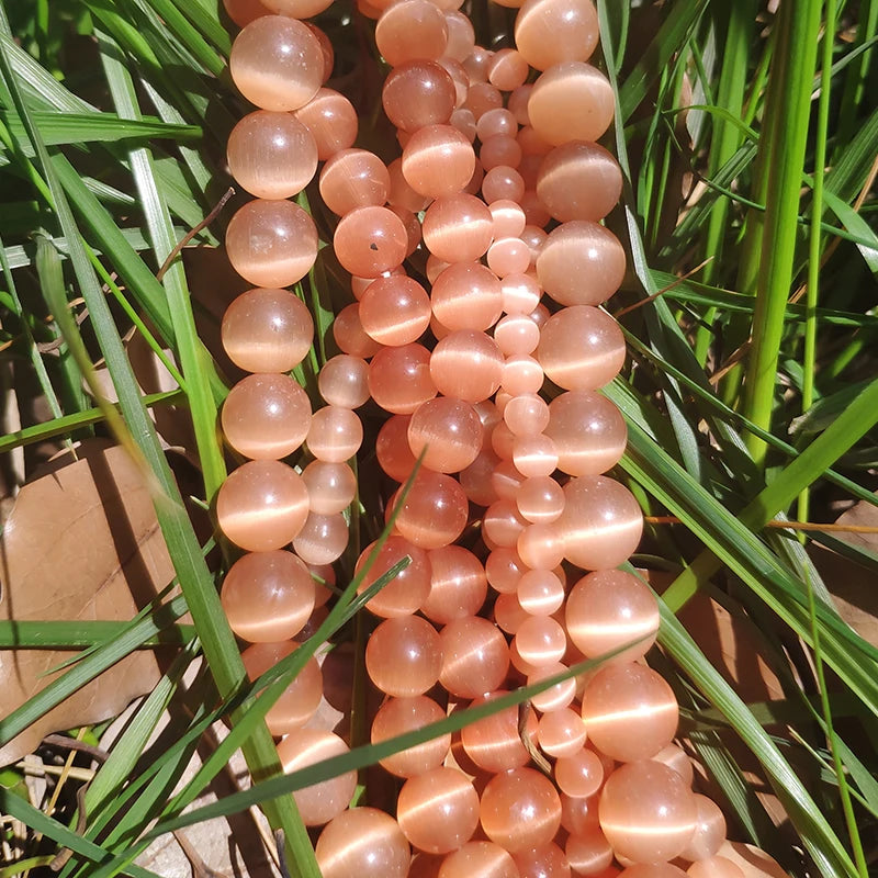 Cat Eye Opal Beads Natural Stone DIY Bracelets