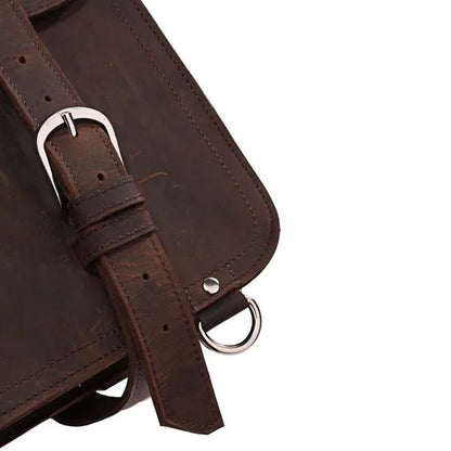 Vintage Crazy Horse Genuine Leather Briefcase Business Bag