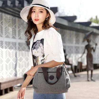 Canvas Handbags Shoulder Messenger Crossbody Tote Large Capacity Bags