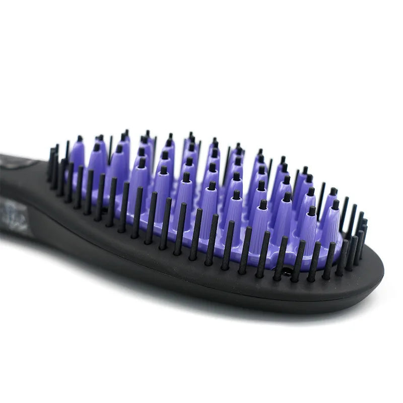 Hair Straightener Brush Ceramic Fast Straightening