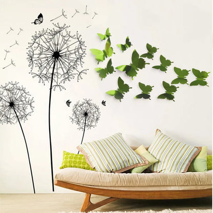 12pcs 3D Butterfly Mirror Wall Crystal Sticker