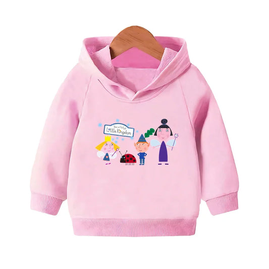 Ben and Holly Kingdom Cartoon Cute Sweatshirts Autumn Pullover Hoodies