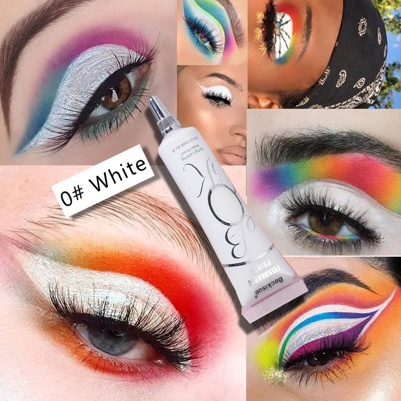 White dark eye shadow makeup
