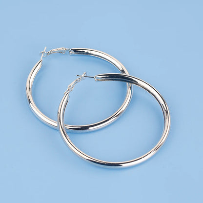 Exaggerated 5-10cm Thick Hoop Smooth Big Circle Earrings