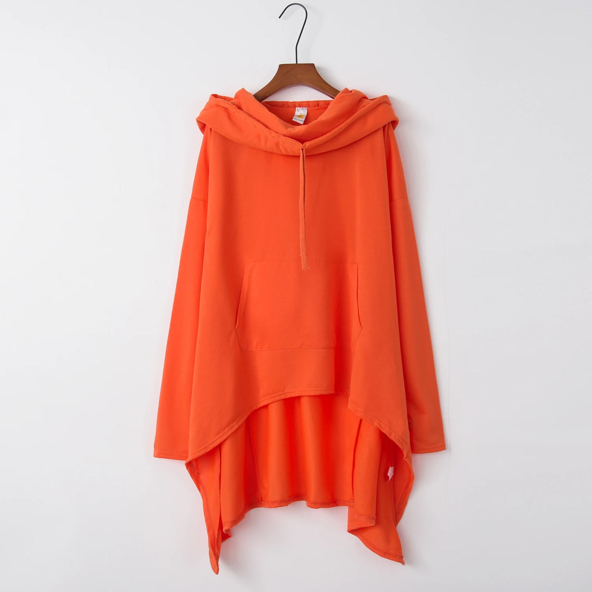 New European and N Pure Color Long Hoodie