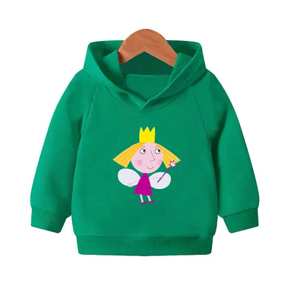 Ben and Holly Kingdom Cartoon Cute Sweatshirts Autumn Pullover Hoodies