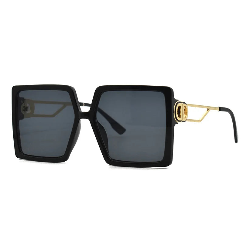 Oversized Square D Shape Vintage Sun Glasses