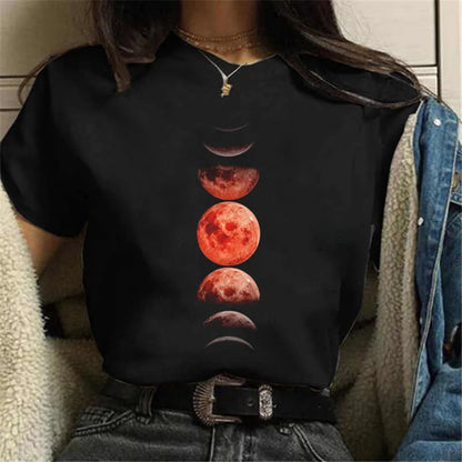 Moon Print T-shirts