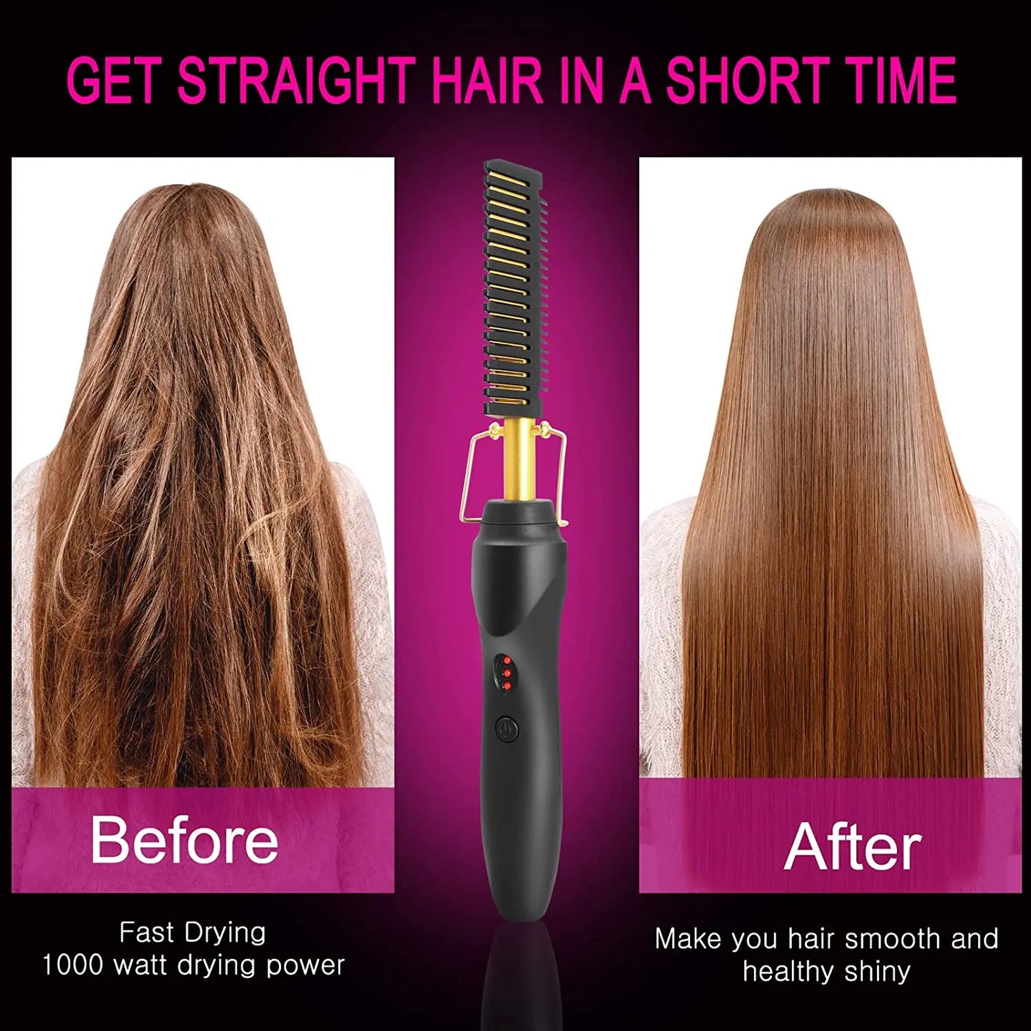 Hot Comb Hair Straightener Electric Heating