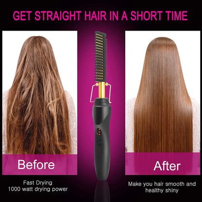 Hot Comb Hair Straightener Electric Heating