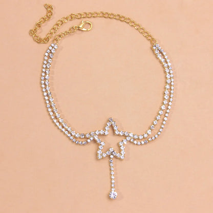 Stone Fans Multi-layer Star Anklet Bracelet