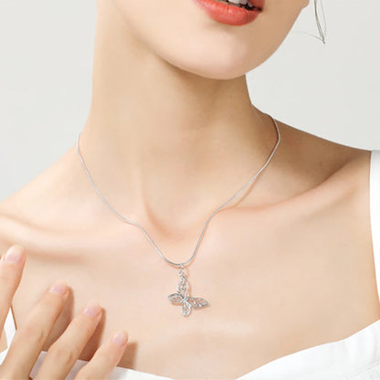 925 Sterling Silver Butterfly Pendant Necklace