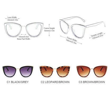 Vintage Anti-glare Cat Eye Sun Glasses