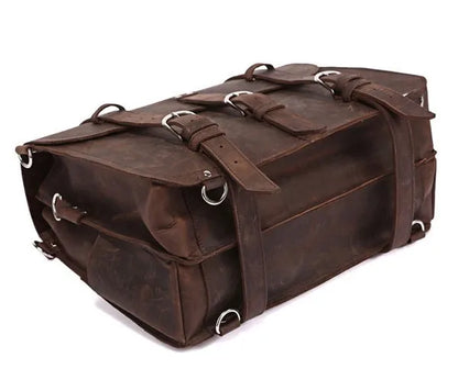 Vintage Crazy Horse Genuine Leather Briefcase Business Bag