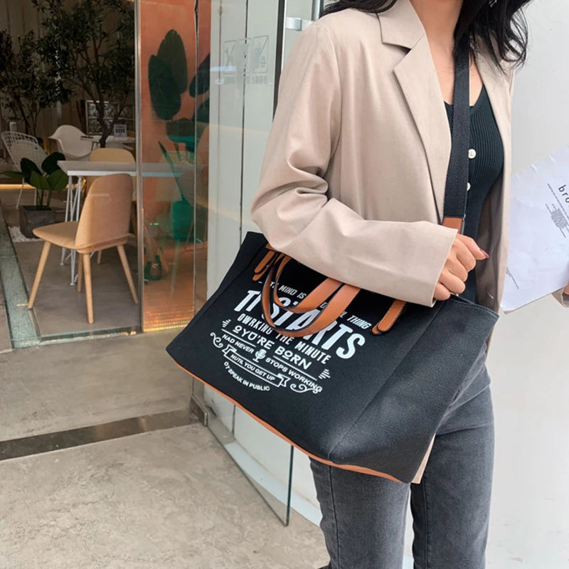 Canvas Large Capacity Shoulder Bag