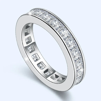 100% Real Natural Moissanite Ring 925 Jewelry 18K Gold Ring