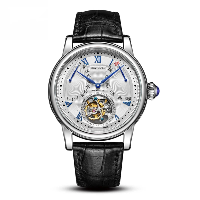 Automatic Tourbillon Mechanical Multifunctional Sapphire Calendar Luxury Watch
