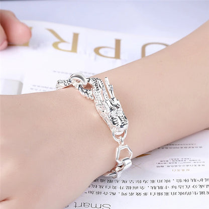 DANA 925 Sterling Silver Dragon Cuff Bracelet