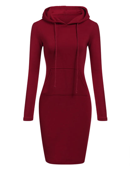 Hooded Sweatshirts Slim Long Sleeve Dress