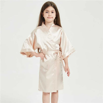 3-13 Years Satin Silk Bath Robes