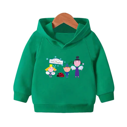 Ben and Holly Kingdom Cartoon Cute Sweatshirts Autumn Pullover Hoodies