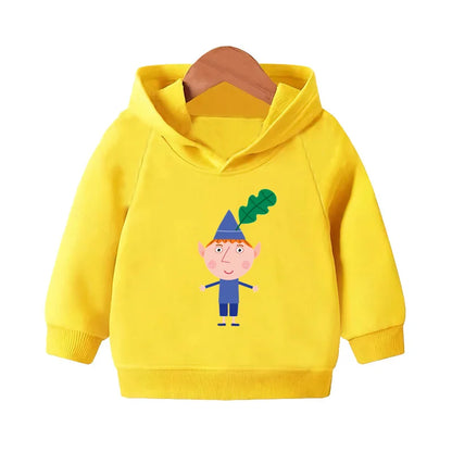 Ben and Holly Kingdom Cartoon Cute Sweatshirts Autumn Pullover Hoodies