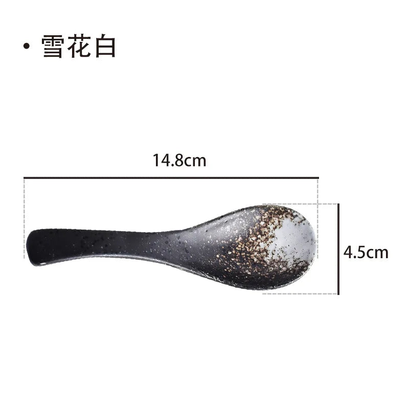 Ceramic Japanese Retro Bone Spoon