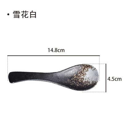 Ceramic Japanese Retro Bone Spoon