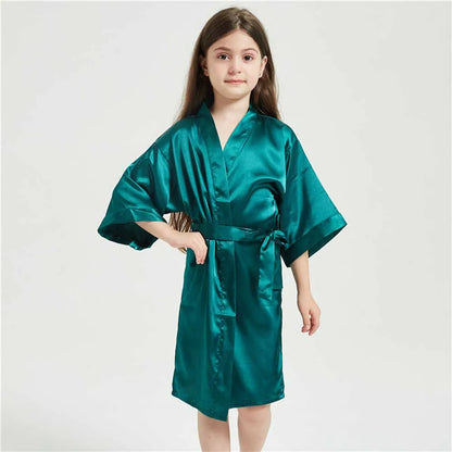 3-13 Years Satin Silk Bath Robes