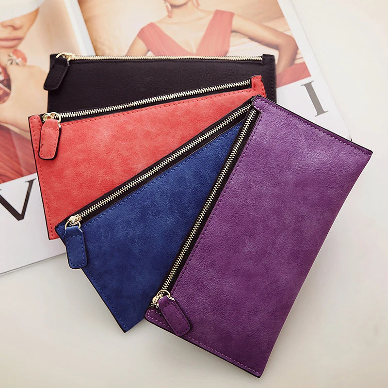 Wallet Long Money Coin Purse Leather Thin Card Holder Wallets