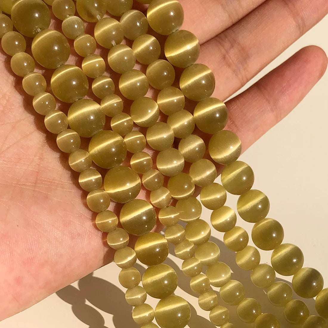 Cat Eye Opal Beads Natural Stone DIY Bracelets