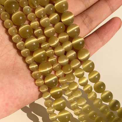 Cat Eye Opal Beads Natural Stone DIY Bracelets