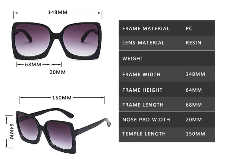 Big Frame Oversized Sunglasses
