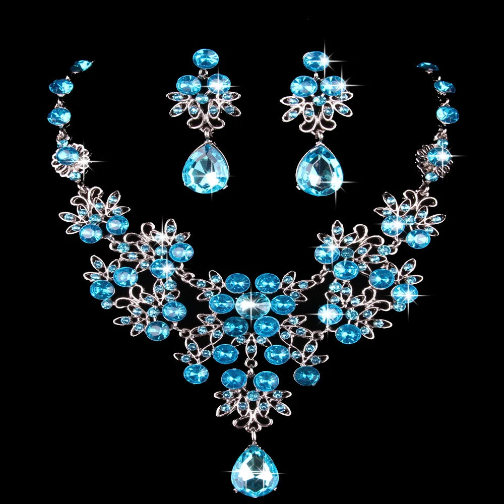 Multiple Colors Water Drop Crystal Rhinestone Sets