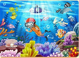 60Pcs Cartoon Wooden Puzzle Children Animal Vehicle Toys